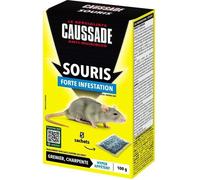 Anti Souris- CAUSSADE - Céréales Forte Infestation - 5 Sachets - 100g - Lieux Secs - Grenier Charpente - Très Appétent - CASAE4N