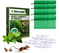 Anti Souris-Menthe Poivrée Repulsif,Pack de pilules de chasse de souris,100% Naturel et Non Toxique,Protection Maison Voiture Garage Grenier