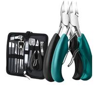 Anti Splash Nail Clipper Set - 4 in 1 Acrylic Nail Clippers & Cutter for Adults, Auto Nail Clippers with Catcher, Baby Nail Clippers Set for Newborn with File, Stainless Steel, Travel Case