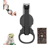 Anti-Splash Nail Clippers with Magnifying Glass, 2-in-1 Anti-Splash Nail Clipper and Bottle Opener, Multi-Functional Violin-Shape Anti-Splash Nail Clipper for Fingernails & Toenails (C)