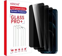 Anti-Spy Screen Protector For Iphone 12 Pro , 3 Pieces Privacy Screen Protector, Tempered Glass Protective Film, Case Friendly, Anti-Scratch, 9h Hardness