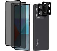 Anti-Spy Tempered Glass Compatible With Xiaomi Note 13 5g, [2+2 Pieces] Privacy Screen Protector + Rear Camera Protector 9h Hardness For Xiaomi Note 13 5g