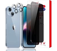 Anti-Spy Tempered Glass For Iphone 14 [2+2 Pieces] Privacy Screen Protector With Rear Camera Protector, Bubble-Free, Easy To Install (Iphone 14)