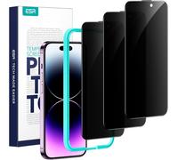 Anti-Spy Tempered Glass For Iphone 14 Pro , Easy Installation Frame, Ultra Resistant, Screen Protector, Anti-Scratch, Military Protection, Pack Of 3