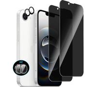Anti-Spy Tempered Glass For Iphone 16e, 2 Pieces Screen Protector And 2 Pieces Rear Camera Protector, 9h Hardness, Hd, Anti-Scratch, Bubble-Free, Easy To Install