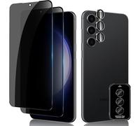 Anti-Spy Tempered Glass For Samsung Galaxy S23 Plus/S23+ 5g, 2+1 Pieces Anti-Spy Screen Protector + Camera Lens Protector Film, 9h Hardness Anti-Scratch Privacy Screen Protectors