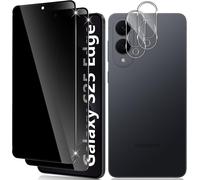 Anti-Spy Tempered Glass For Samsung Galaxy S25 Edge, 2 + 2 Pieces Anti-Spy Tempered Glass And Camera Protection, 9h Hardness Anti-Scratch Bubble-Free Tempered Glass Screen Protector Film