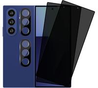 Anti-Spy Tempered Glass For Samsung Galaxy Z Fold 7, 2 Pieces Privacy Film And 2 Pieces Rear Camera Protector, Bubble-Free 9h Hardness Anti-Spy Screen Protector