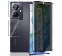 Anti-Spy Tempered Glass For Vivo V29 Lite 5g, [1 Piece] 9h Hardness Anti-Spy Screen Protector And [2 Pieces] Camera Lens Protector, Privacy Screen Protector For Vivo V29 Lite 5g