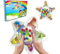 Anti-Stress Sensory Toy for Children,Colour Sorting Sensory Toys,Gift for Children,Baby,Girl,Boy 3+ Years (Five-Corner Cone)