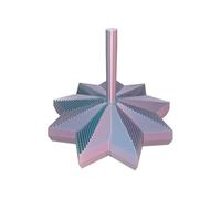 Anti-Stress Spinner, Handheld Relaxing Game, 3.85 inches Desktop Ornament, Polygonal Spiral Fidget Toy with Handle, Reusable Accessories for Children Students and Adults