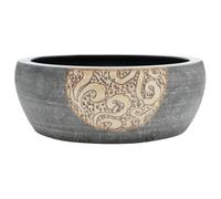 Anti-taches Lavabo de salle de bain 1 PC - Vasque à Poser - Pour Lave-Mains - noir et marron rond Φ41x14cm céramique LH226447191