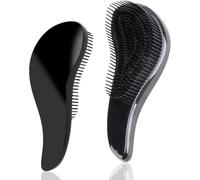 Anti-Tangle Hair Brush For All Hair Types-Soft,Comfortable And Effective Detangling-Ideal For Women,Men,And Kids-Professional Quality Brush (Black)