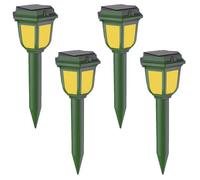 Anti Taupe Solaire Vibration et Ultrasons, Repulsif Chat Ultrason, IP65 Waterproof, Répulsif Chat Exterieur Étanche avec Lumière LED, Répulsif Animaux pour Anti Chats Chiens Taupe Serpent (4 Pcs)