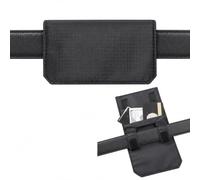 Anti-Theft Belt Pouch for Men, Slim Passport Wallet for Travel, Outdoor (Black)