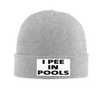 Anti-Transpiration Beanie pour Homme Je Fais Pipi dans la Piscine, C'est Mignon Bonnets en Tricot Respirant Casquette Tricoté pour Cyclisme Adultes Femme