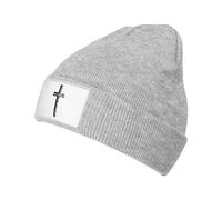 Anti-Transpiration Bonnet d'hiver Tricoté Jean 3:16 Car Dieu a Tant aimé Le Monde Croix Christianisme Foi Bonnet Hiver Chaud Tricot Classique Chapeau Tricoté pour Femme Adultes Ski