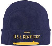Anti-Transpiration Bonnet Souple Tricoté,Snle 737 USS Kentucky,Tricoter Chapeau,Coupe-Vent Chapeau d'hiver Tricoté pour Adultes,Cyclisme,Sports