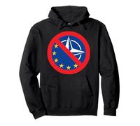 Anti UE OTAN Protestation Non à la Guerre en Europe définancer la Paix de l'OTAN Sweat à Capuche