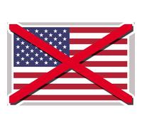 Anti Usa (19.5x13cm) - Sticker/Autocollant