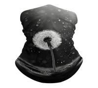 Anti-UV Bande De Cheveux Pissenlit Noir Et Blanc Bandeaux Étanche À La Poussière Chapeaux Demi-Visage pour Adulte Sports Homme