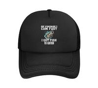 Anti UV Casquette de Camionneur Bien sûr Que Je jouis Vite, J'Ai du Poisson à Attraper Chapeau de Golf Réglable Casquette Baseball pour Camping Tennis Golf