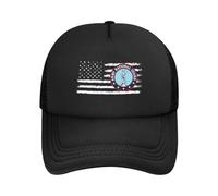 Anti UV Casquettes Sports Drapeau de la Garde Nationale américaine Chapeau de Tennis Unisexe Casquette Trucker pour Tennis Badminton Randonnée