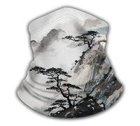 Anti-UV Décoration faciale, Bandeaux Aquarelle, Peinture de Paysage Naturel Asiatique Chinois Élastique Écharpe Tube pour Extérieur Adulte Yoga