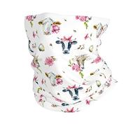 Anti-UV Décoration faciale, Bandeaux Vache et Roses Roses Aquarelle Blanche Élastique Écharpe Tube pour Vélo Yoga Homme