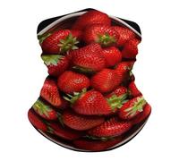 Anti-UV Écharpe Tube, Headwrap Fraises dans Un Bol étanche à la poussière Écharpe Demi-Visage pour Yoga Extérieur Randonnée