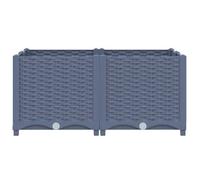ANTI-UV Jardinière pour Plantes Pot de Fleur Jardin 80x80x38 cm Polypropylène J1933AS1933EU