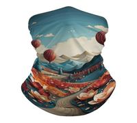 Anti-UV Protection du Visage, Bandana Peinture sur Papier découpé Séchage Rapide Écharpe Demi-Visage pour Moto Extérieur Homme