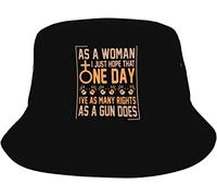 Anti-UV Seau Chapeau en Tant Que Femme, j'espère Simplement qu'un Jour j'aurai Autant de Droits qu'une Femme. Chapeaux de Soleil de Plage Mode Été Bouchon De Seau pour Filles Vacances Hommes