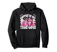 Anti Valentines Design for Women Pink Coffee is My True Love Sweat à Capuche