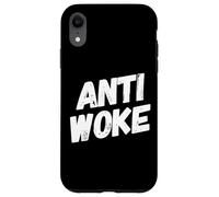 Anti Woke Not Woke Free Speech Anti-Liberal Libertarian Coque pour iPhone XR