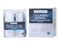 Anti, Wrinkel Crème Visage Jour et Nuit Rétinol, Collagène & Acide Hyaluronique | Vitamines A, B, C, E- Hydratante | Extrait de thé vert 50ml (Retinol- Collagen-Hyaluronsäure Gesicht Creme)