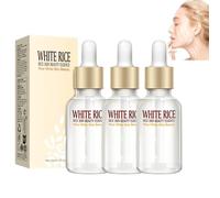 Anti-Wrinkle Rice Whitening Face Serum,Rice Raw Pulp Face,White Rice-Whitening Cream,Lighten Acne Shrink Pores-Radiant Youthful Skin,Deep Moisturizing Anti-Aging Essence for All Skin Types (3PCS)