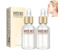 Anti-Wrinkle Rice Whitening Face Serum,Rice Raw Pulp Face,White Rice-Whitening Cream,Lighten Acne Shrink Pores-Radiant Youthful Skin,Deep Moisturizing Anti-Aging Essence for All Skin Types (2PCS)