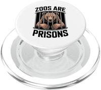 Anti Zoos are Prisons Bear Déclaration de libération des Animaux PopSockets PopGrip pour MagSafe