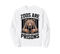 Anti Zoos are Prisons Bear Déclaration de libération des Animaux Sweatshirt