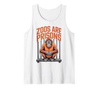 Anti Zoos are Prisons Monkey Animal Liberation Déclaration Débardeur