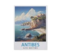 Antibes, Alpes-Maritimes，Puzzle en Bois 1000 Pieces Adultes Enfants Classique Jeu Cadeau（75x50cm）-GP56