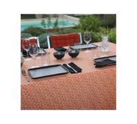 ANTIBES Nappe 100% coton enduit 150X150 Burnt orange SUD ETOFFE