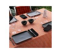 ANTIBES Nappe 100% coton enduit 300X150 Burnt orange SUD ETOFFE