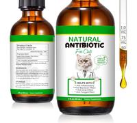 Antibiotiques naturels pour chats - 60 ml - Antibiotiques pour les infections - Soutient le système immunitaire et les allergies - Soulage les démangeaisons - Antibiotiques pour les UTI