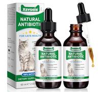 Antibiotiques naturels pour Chats, antibiotiques pour Chats, cystite, Soutien Immune & Cats Allergy Itch Relief, Health Supplies Cat UTI Antibiotiques, 60 ML (2PC)