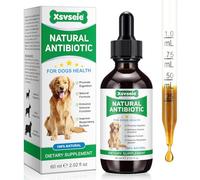 Antibiotiques pour Chiens 60 ML, Antibiotiques Naturels pour Chiens, Soulage Les Démangeaisons Cutanées et Les Symptômes D'allergie, Soulager l'infection Cutanée, Renforcer l'immunité - Saveur Bacon