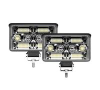 Antibrouillard Barre Lumineuse LED 4 Pouces Voiture Projecteur Tout-Terrain Jaune Blanc Phare Travail Camion Tracteur Bateau Phare Antibrouillard(2 Piece)