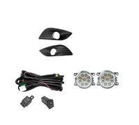 Antibrouillard Couvercle Lampe Antibrouillard LED Pour Ford Pour Focus 2 MK2 2009-2011 Calandre Lunette Chromée Kit Commutateur Faisceau Accessoires Voiture Drl(1 set LED1)