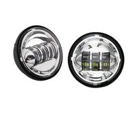 Antibrouillard Feu Antibrouillard LED Moto 4.5 Pouces Feux Croisement Auxiliaires 4.5 Pour Electra Pour Glide Pour Ultra Pour Limited Pour FLHTK 2010-2016(Chrome no halo)
